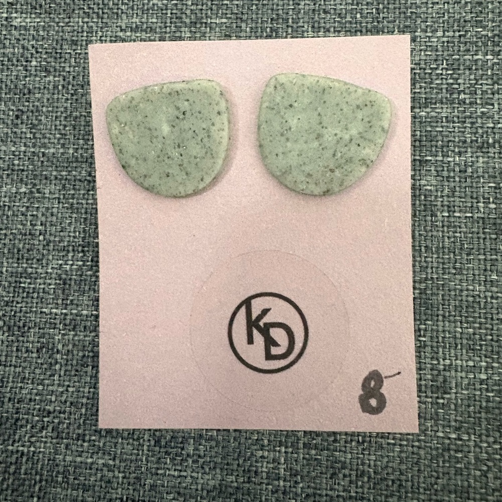 Polymer Grey Stud Earrings